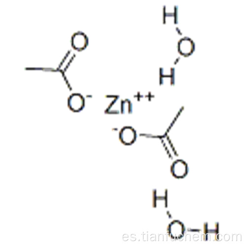 Acido acético, sal de zinc, hidrato CAS 5970-45-6.